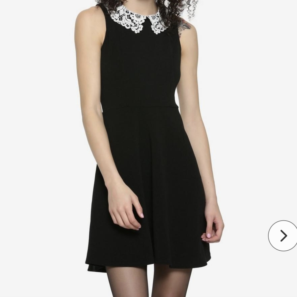 Midnight Hour Lace Collar Dress